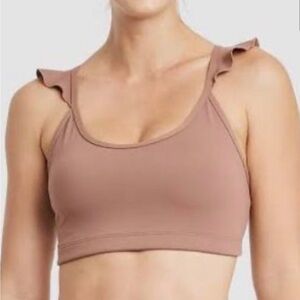 JoyLab ruffled Racerback yoga sports bra